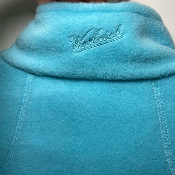 Woolrich Aqua Blue Fleece Vest Wmn XL Soft Zip Front Outerwear outdoor layering - Picture 4 of 8